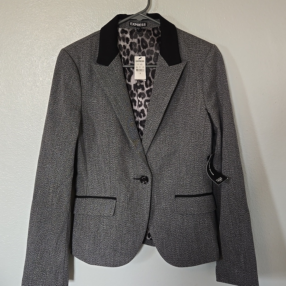Express | NWT Gray Single Button Blazer Size 8